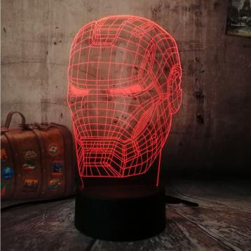 lampara iron man rojo