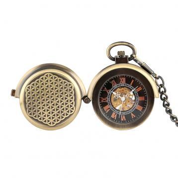 Reloj Steampunk de bolsillo con cubierta