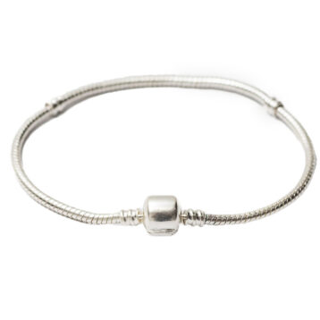 Pulsera para abalorios plateada